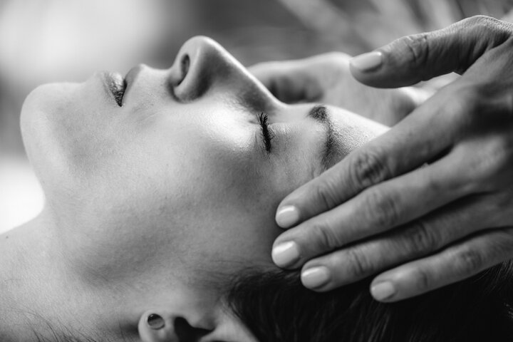 Woman receiving craniosacral therapy