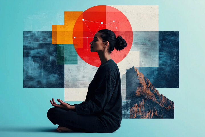 Lady practicing mindfulness