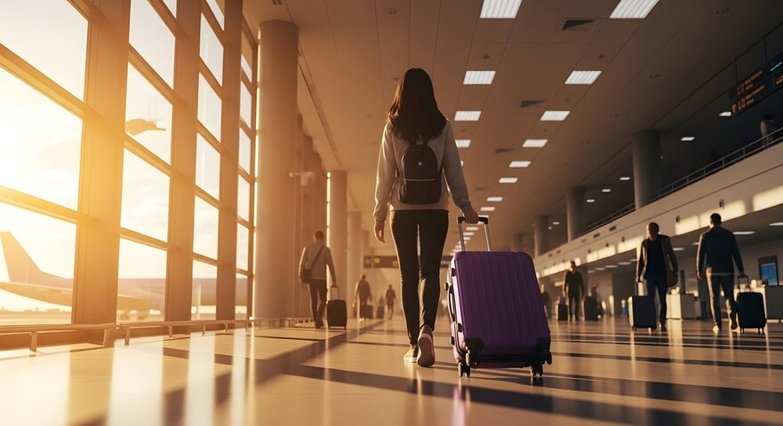 Woman travelling
